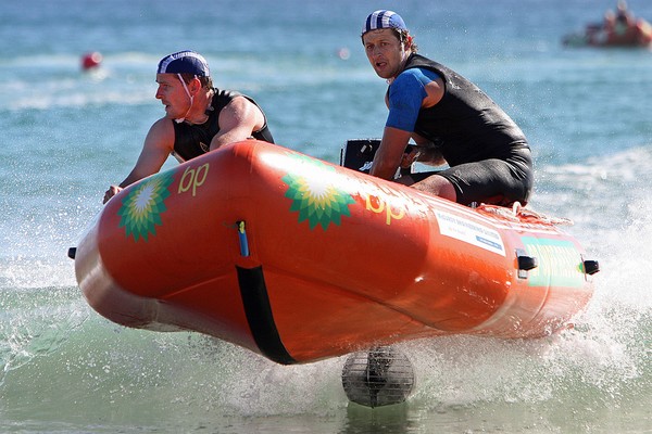 Jaron Mumby (left) and Chris Scott, who will compete at the 2010 BP Surf Rescue national championships in Waipu Cove, Northland, starting tomorrow.